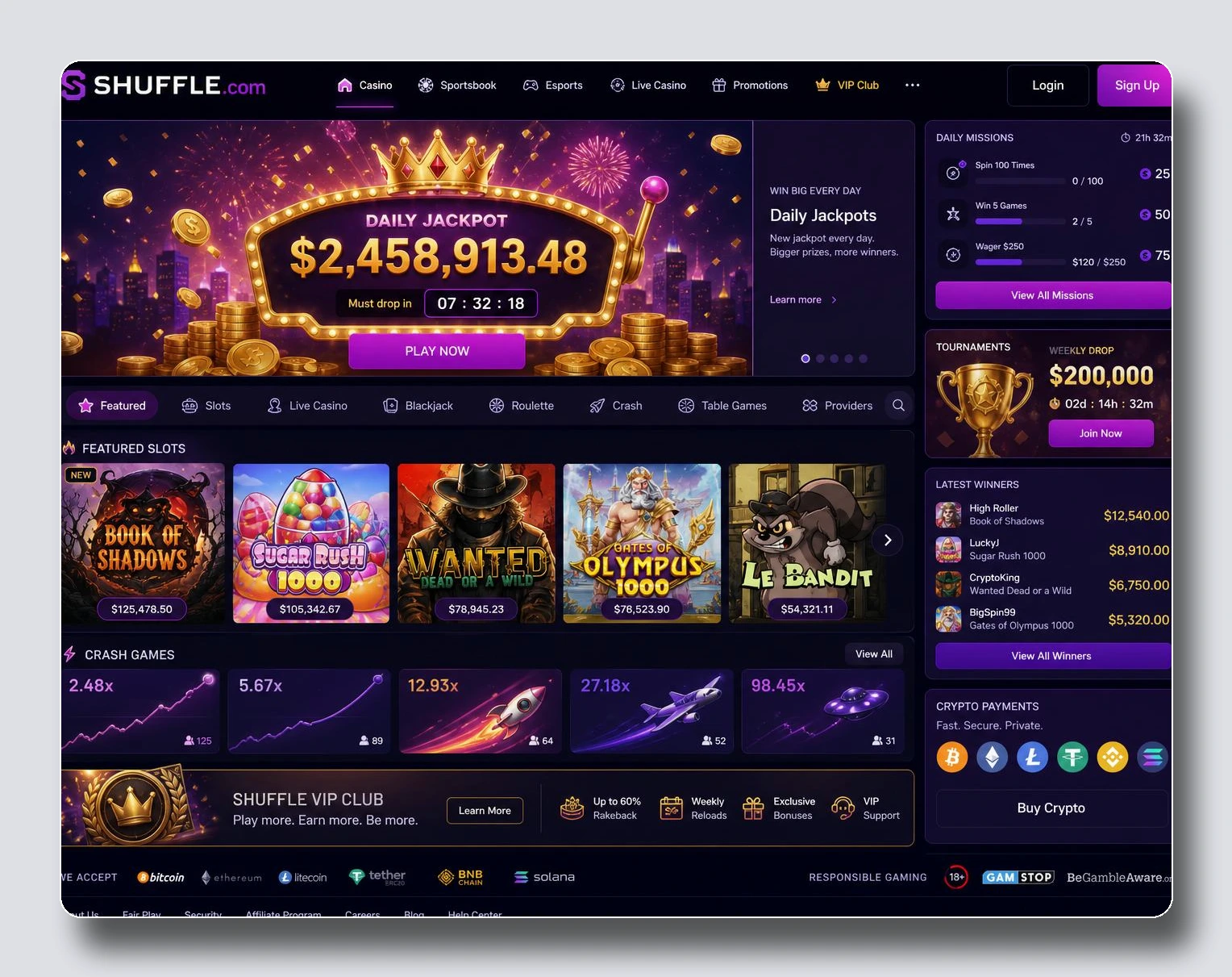 Shuffle.com — casas de apuestas extranjeras